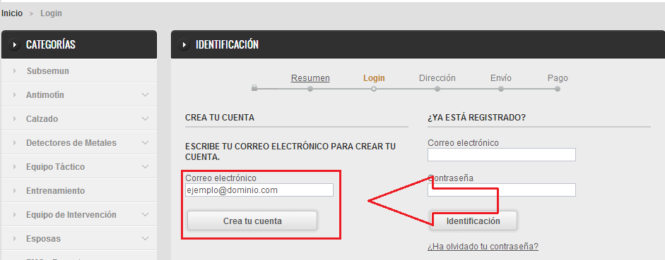 Registro Paso 2 registro paso 2