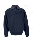Camiseta de Trabajo con Detalles de Denim.